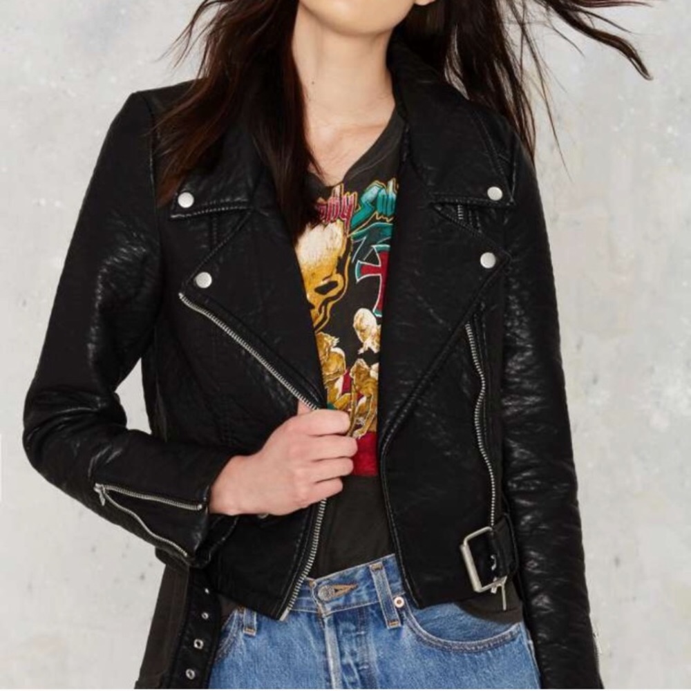 Nasty Gal Vegan Leather Jacket